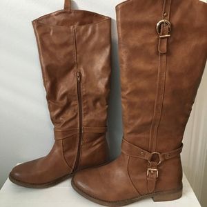 Cathy Jean Brown and Gold boots